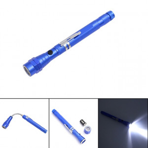 2 PCS 1W Aimant Flexible Camping Pêche Télescopique 360 Degrés Tête Lampe De Poche Torche Extérieure Magnétique Pick Up Tool Lampe (Bleu) SH601D437-20