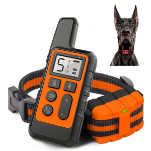 500m Dog Training Bark Stopper Télécommande Choc électrique Collier électronique étanche (Orange) SH901D1480-20