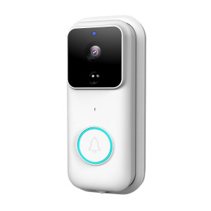 Anytek B60 720P sonnette visuelle vidéo intelligente WiFi, prise en charge de la détection à distance et PIR de l'application et de la carte TF (blanc) SA693W962-20