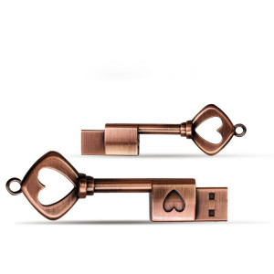 MicroDrive 128 Go USB 2.0 Copper Love Key U Disk SM946222-20