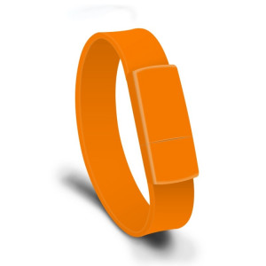 MicroDrive 8GB USB 2.0 Fashion Bracelet Wristband U Disk (Orange) SM629E1564-20
