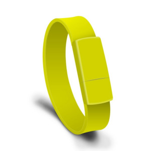 MicroDrive 128 Go USB 2.0 Fashion Bracelet Wristband U Disk (Jaune) SM762Y1220-20