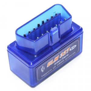 Super Mini ELM327 Bluetooth OBDII V2.1 Outil d'interface de diagnostic de voiture, Support OBDII-ISO 9141-2, ISO 14230-4 (KWP2000), CAN ISO-15765-4 (Bleu) SS9210-20