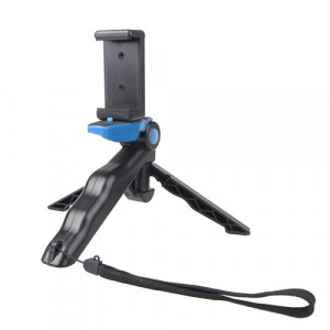 Support portable à main / mini trépied Steadicam Curve avec clip droit pour GoPro HERO 4/3 / 3+ / SJ4000 / SJ5000 / SJ6000 Sports DV / Appareil photo numérique / iPhone, Galaxy et autres téléphones mobiles (bleu) SS499L9-20