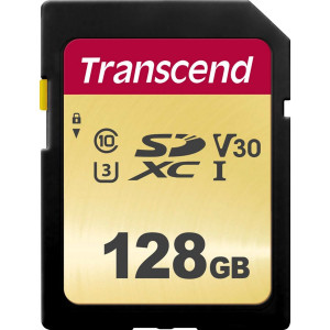 Transcend SDXC 500S 128GB Class 10 UHS-I U3 V30 380529-20