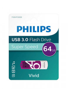 Philips USB 3.0 64GB Vivid Edition pourpre 513326-20