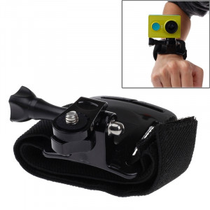 Ceinture de ceinture de velcro / sangle de poignet + Monture de connecteur pour caméra sport Xiaomi Xiaoyi (noir) SC03602-20