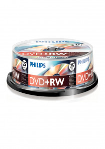 1x25 Philips DVD+RW 4,7GB 4x SP 513676-20