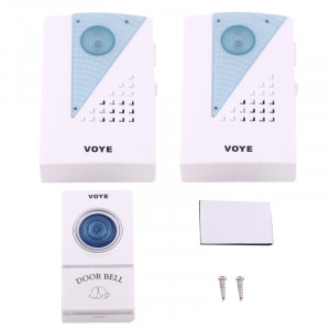 VOYE V001A2 Sonnette à LED Home Smart Smart sans fil avec double récepteur, distance de télécommande: 120 m (Open Air) SV1173-20