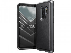 X-Doria Defense Lux Noir Cuir Coque de protection pour Samsung Galaxy S9+ AMPXDR0003-20
