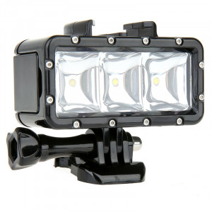 SupTig 30M Waterproof 300LM Video Light pour GoPro / Dazzne / Yi Camera (Black) SS443B3-20