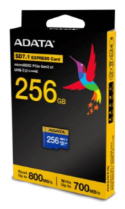 ADATA mSD EXPRESS SWITCH 2 256GB PCIe U3 C10 V30 RW:800MBs/700MBs 169964-20
