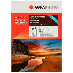 AgfaPhoto Premium Papier A4 20 Feuilles 220gr matte 2 côtés 480776-20