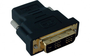 Adaptateur HDMI Femelle vers DVI-D 18+1 Mâle Connecteurs Plaqués or HDMMWY0001-20