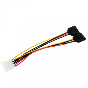 Adaptateur d'alimentation molex vers double SATA (Material: Cu) AAMDSATA02-20