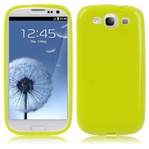 Coque en plastique flexible pour Samsung Galaxy SIII Vert Fluorescent CPFSGS3VF01-20