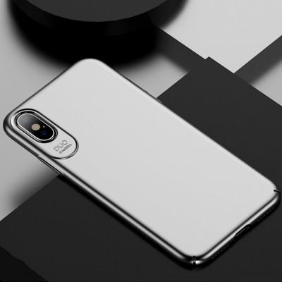 USAMS Jay Series pour iPhone X / XS PC peinture à l'huile surface antichoc étui de protection (argent) SU078S1545-20