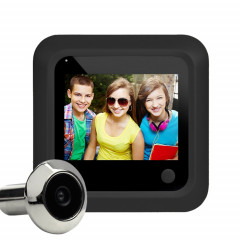 X5 2.4 pouces écran 2.0MP caméra de sécurité pas de visionneuse de judas de dérangement, carte de soutien TF (noir)