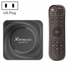 X88 PRO 20 4K Smart TV Box Android 11,0 Media Player avec télécommande infrarouge, RK3566 Quad Core 64bit Cortex-A55 jusqu'à 1,8 GHz, RAM: 8 Go, Rom: 128 Go, Support Dual Band Wifi, Bluetooth, Ethernet, Bluetooth,