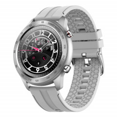 MX5 1,3 pouce IPS Screen IP68 Wather Watch Smart Watch, Support Bluetooth Call / Surveillance de la fréquence cardiaque / Surveillance du sommeil, Style: Bracelet en silicone (gris blanc)