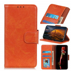 Nappa Texture Horizontal Flip Cuir Coating avec porte-cartes et portefeuille et portefeuille pour iPhone 13 Pro (Orange)