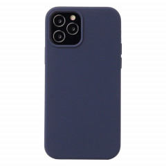 Couleur de protection antichoc couleur liquide de couleur solide pour iPhone 13 (bleu nuit)