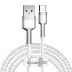 BaseUS CAKF000202 CAFEE Série 66W USB au câble de données en métal USB-C / TYPE-C, Longueur du câble: 2m (blanc)