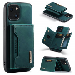 DG.ming M2 Series Sac de carte 3-Fold + Cas antichoc magnétique avec portefeuille et porte-portefeuille pour iPhone 13 (vert)