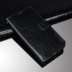 Edewei Crazy Horse Texture Horizontale Flip Cuir Case avec porte-cartes et portefeuille pour iPhone 13 (noir)