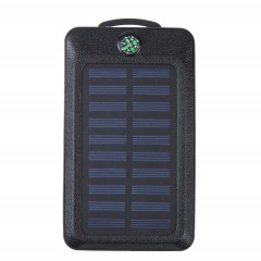 Banque d'alimentation USB à énergie solaire 20000 mAh avec boussole (noir)
