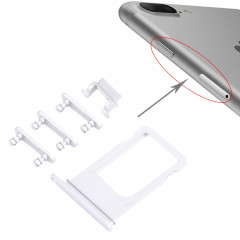 iPartsAcheter pour iPhone 7 Plus Plateau à cartes + Touche de contrôle du volume + Bouton d'alimentation + Touche de vibreur à bouton de mise en sourdine (Argent)
