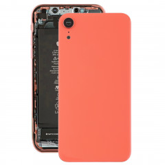 Coque arrière de batterie avec lunette arrière et objectif et adhésif pour iPhone XR (rose)