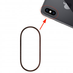 Anneau de protection en métal pour lentille en verre de caméra arrière pour iPhone XS et XS Max (Or)