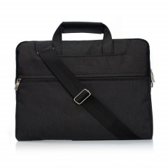 Portable Un sac à bandoulière portable Zipper épaule, pour 11,6 pouces et ci-dessous Macbook, Samsung, Lenovo, Sony, DELL Alienware, CHUWI, ASUS, HP (Noir)