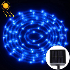 Lumière de corde de boîtier de 5m 400-600LM, panneau solaire résistant à l'eau 50 LED avec le câble prolongé par 2m (lumière bleue)