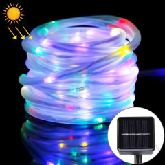 Lumière de corde de boîtier de 5m 400-600LM, panneau solaire résistant à l'eau 50 LED avec le câble prolongé par 2m (lumière colorée)