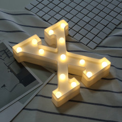 Lumière anglaise décorative de forme de lettre de l'alphabet X, lumière sèche chaude de vacances de LED