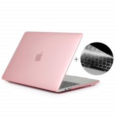 ENKAY Chapeau-Prince 2 en 1 cristal dur coque en plastique de protection + Europe Version Ultra-mince TPU clavier couvercle de protection pour 2016 MacBook Pro 13,3 pouces sans barre tactile (A1708) (Rose)