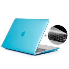 ENKAY Chapeau-Prince 2 en 1 cristal dur coque en plastique de protection + Europe Version Ultra-mince TPU couvercle de clavier de protection pour 2016 MacBook Pro 15,4 pouces avec barre tactile (A1707) (Bleu bébé)