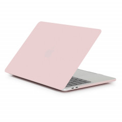 Étui de protection pour ordinateur portable de style givré pour MacBook Pro 15,4 pouces A1990 (2018) (rose pâle)