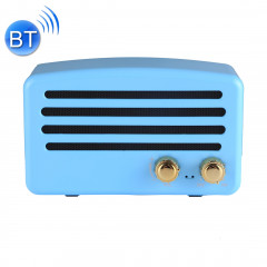Haut-parleur stéréo sans fil portable Bluetooth V4.2 avec lanière, MIC intégré, prise en charge des appels mains libres et carte TF & AUX IN & FM, Bluetooth Distance: 10m (bleu ciel)