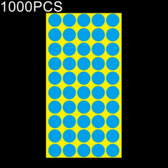 Étiquette de marque d'autocollant de marque colorée auto-adhésive de forme ronde de 1000 PCS (bleu)