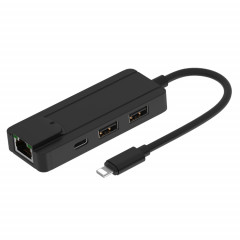 ANTEN 75002 8PIN To RJ45 HUB Adaptateur USB 2.0 (Noir)