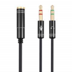 Câble d'adaptateur mâle de 3,5 mm à 2 x 3,5 mm (noir)