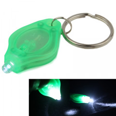 Mini lampe de poche à DEL, lumière blanche, fonction porte-clés, interrupteur marche / arrêt et pressostat (vert)