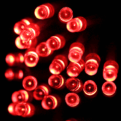 30 LED 2-Mode alimenté par batterie Light String décoration pour la fête de Noël, Longueur: 3m (lumière rouge)