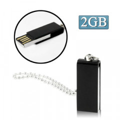 Mini disque flash USB rotatif (2 Go), noir