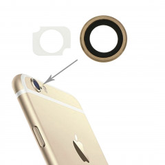 iPartsAcheter pour iPhone 6 Plus et 6 s Plus anneau de lentille de la caméra arrière + Bracker lampe de poche, 10 paires / Set (Gold)