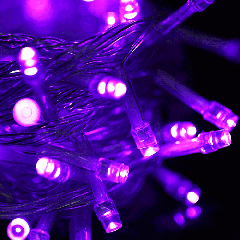 Lumière de corde 100 LED imperméable à l'eau avec le contrôleur, clignotant / effet de fading / Chasing, longueur: 10m, CA 220V, prise de l'UE (lumière violette)