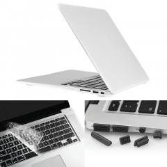 ENKAY pour Macbook Air 13,3 pouces (version US) / A1369 / A1466 Hat-Prince 3 en 1 Coque de protection en plastique dur avec protection de clavier et prise de poussière de port (blanc)